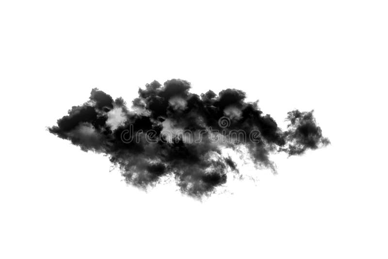 Nube Negra Sobre Fondo Blanco. Foto de archivo Imagen de nublado