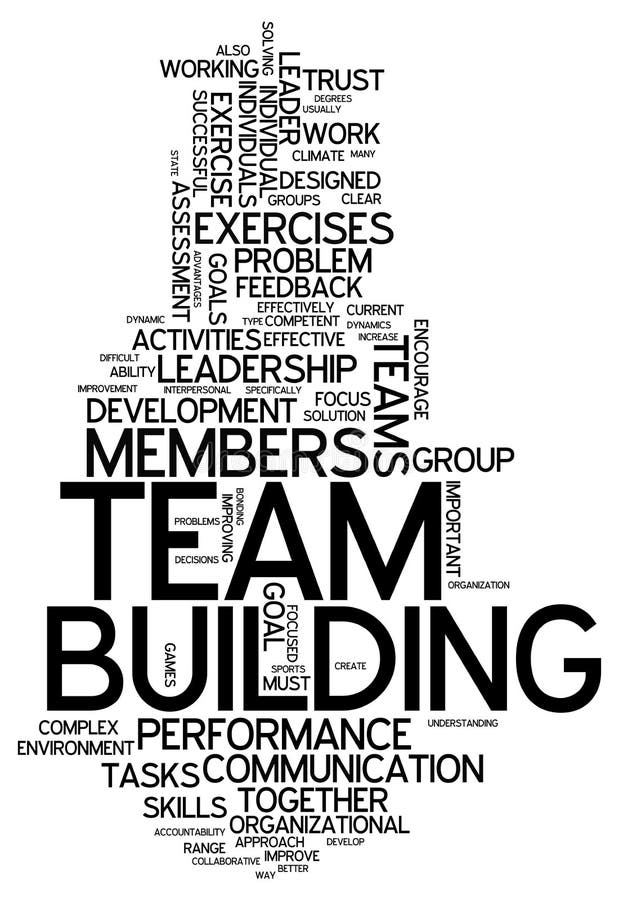 Nube Team Building de la palabra ilustración del vector Nube Team Building de la palabra ilustración del vector