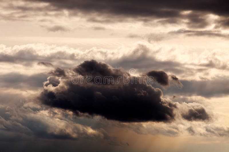 Nube tempestuosa negra fotografía de archivo