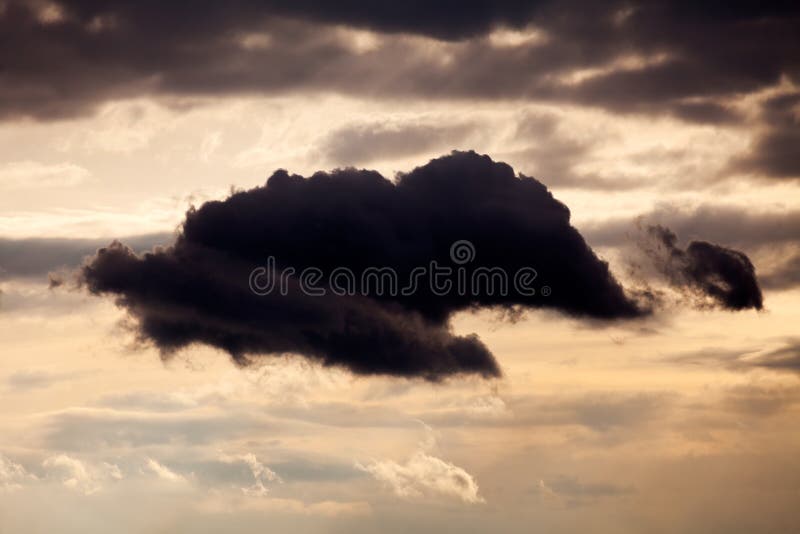 Nube tempestuosa negra fotografía de archivo