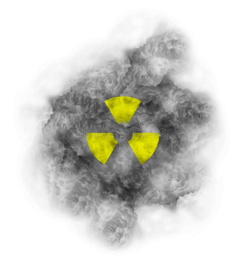 Nube tóxica del símbolo nuclear libre illustration Nube tóxica del símbolo nuclear libre illustration