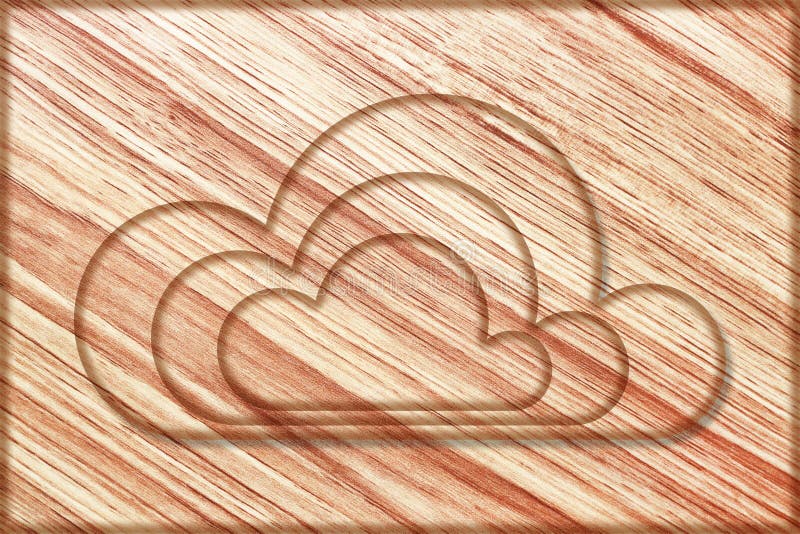 nubes creativas en el tablero de madera libre illustration nubes creativas en el tablero de madera libre illustration