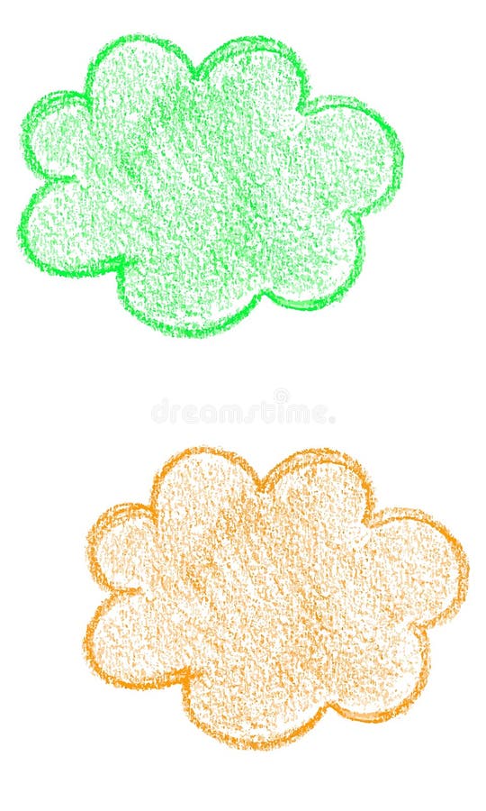 Nubes drenadas mano libre illustration Nubes drenadas mano libre illustration