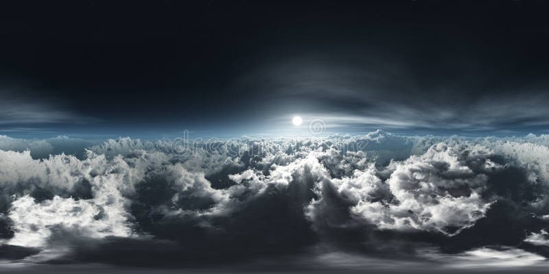 Nubes hermosas, panorama de las nubes, HDRI, mapa del ambiente