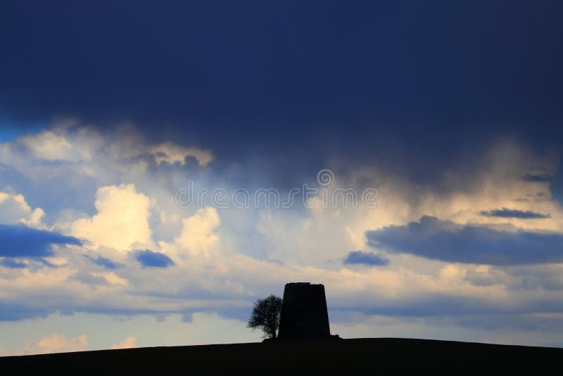 Nubes negras y tempestuosas fotografía de archivo
