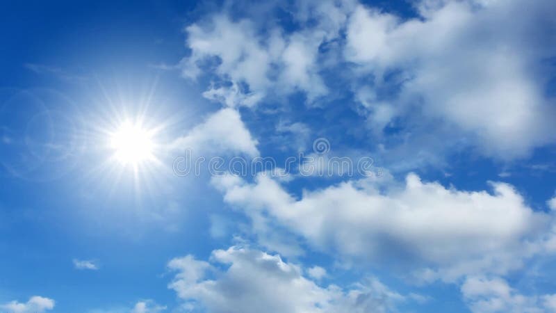 Nubes y sol del lapso de tiempo