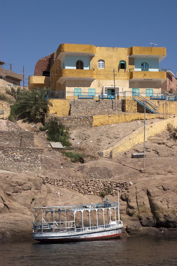 Nubian Homes, Aswan Egypt, Nile River Travel Stock Image Image of