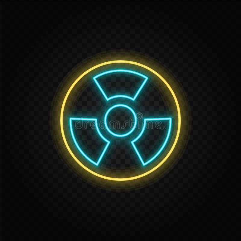 Yellow Neon Radioactive Sign Stock Illustration Illustration of