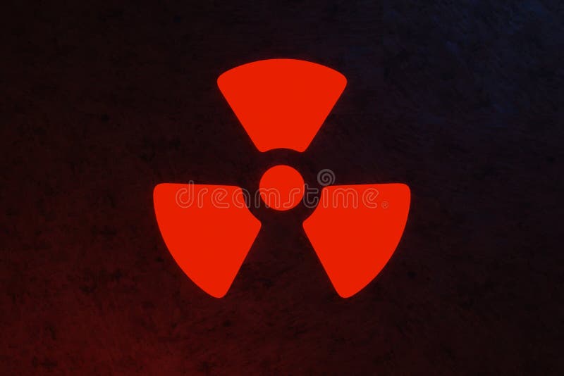 NUKE red button on a grunge concrete background. Nuclear bomb