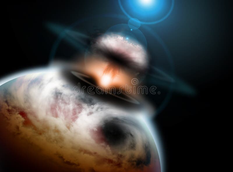Nuclear explosion stock illustration