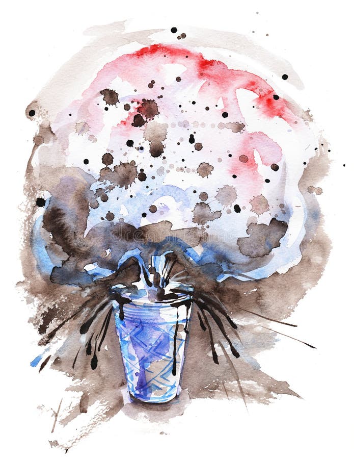 Nuclear explosion royalty free illustration