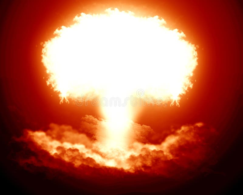 Nuclear explosion stock illustration