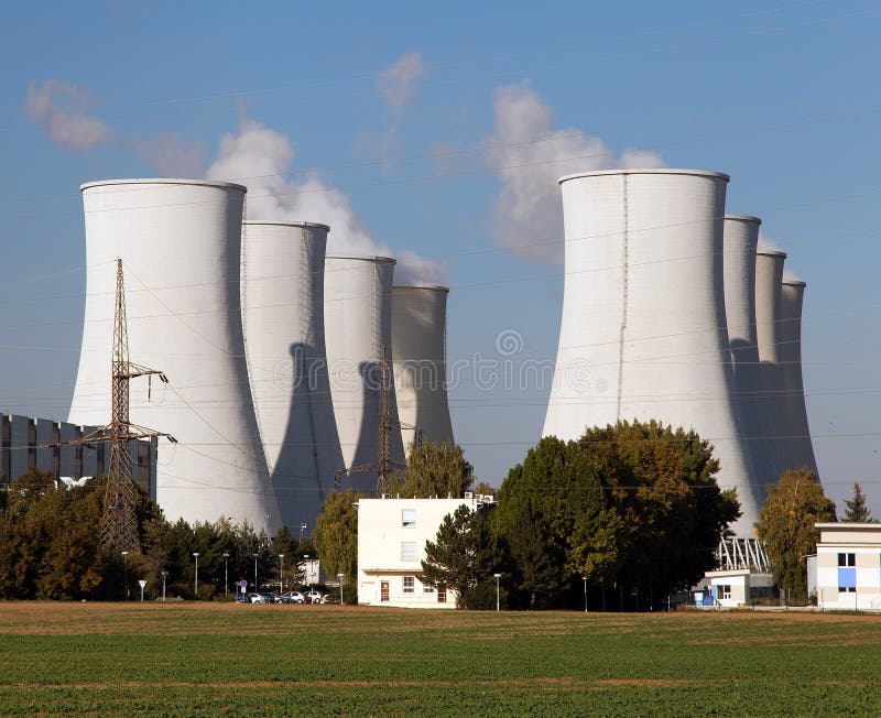 Nuclear power plant, cooling towers - Slovakia