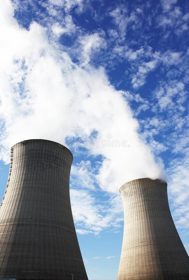Nuclear Power Plant for the Production of Electricity Stock Image