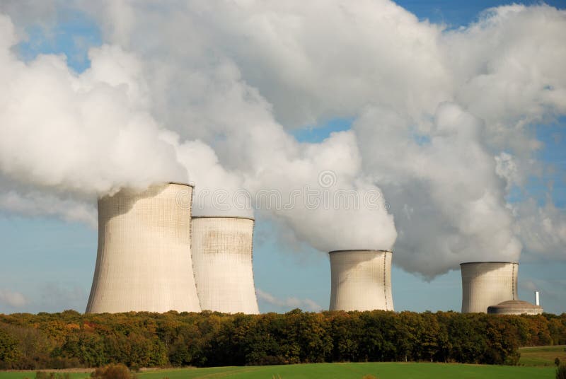 Nuclear power station stock photography