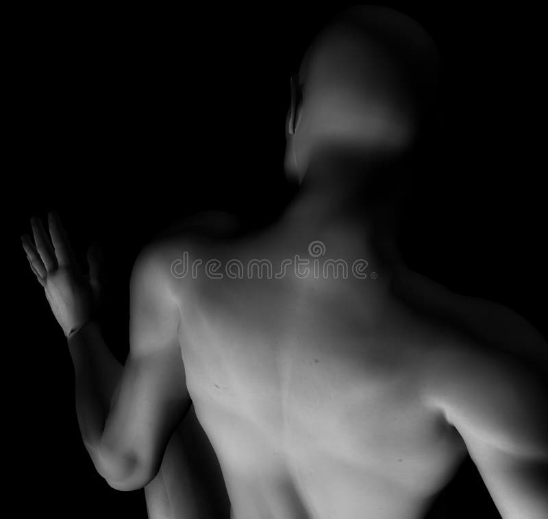 Nude male-2 vector illustration