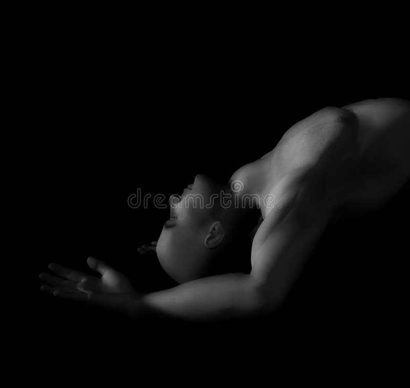 Nude male-3 stock illustration