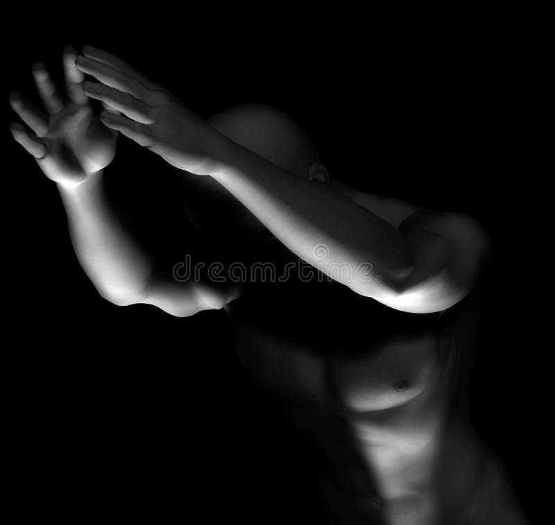 Nude male-8 vector illustration