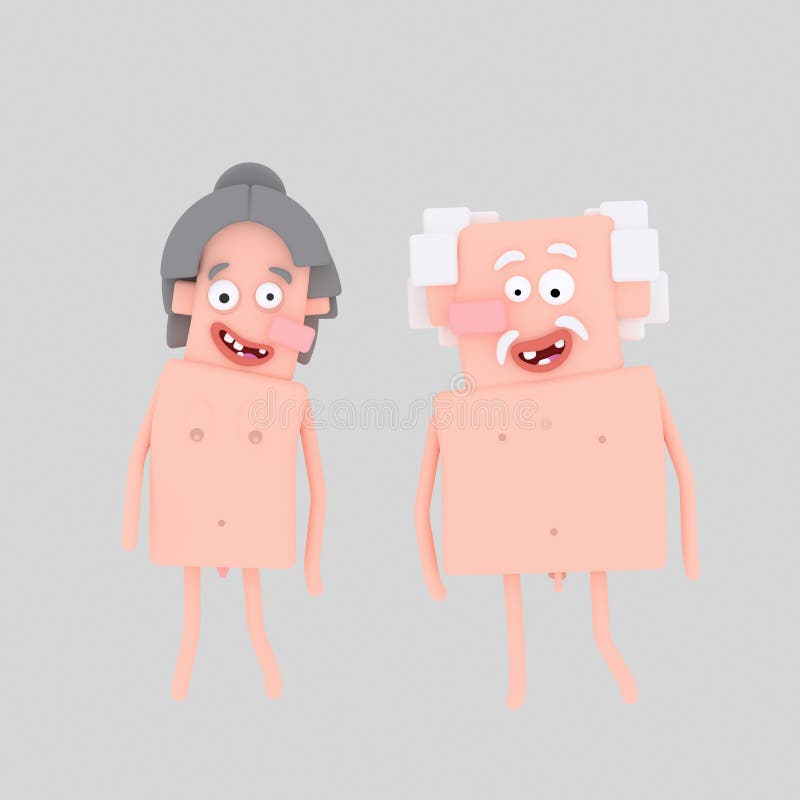 Nude old couples