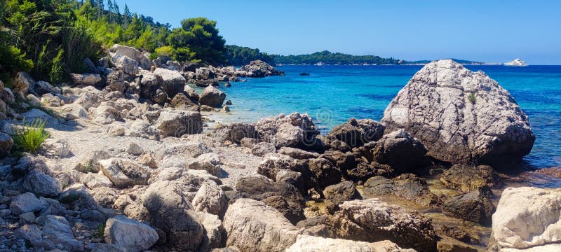 Nudist Beach in Cavtat in Croatia Stock Photo - Image of nature, europe