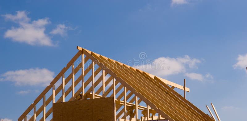 Nueva casa bajo construcción imagenes de archivo Nueva casa bajo construcción imagenes de archivo