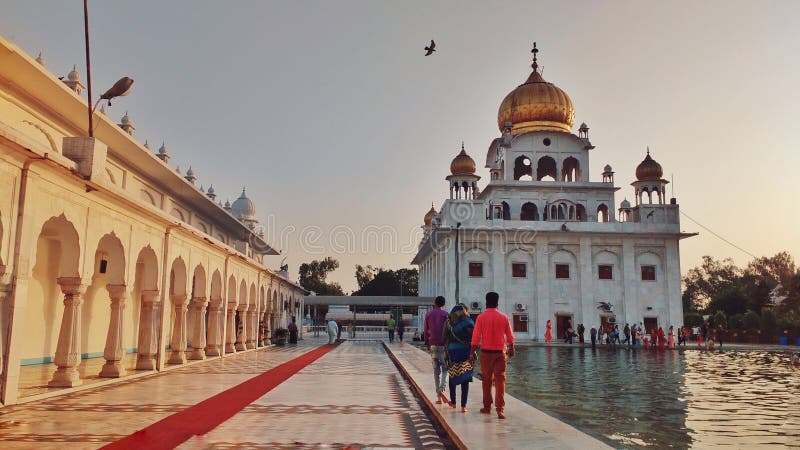 NUEVA DELI, la INDIA - 21 de enero de 2019, Gurudwara Nanak Piao Sahib, Gurdwara Nanak Piao es un Gurudwara histórico situado en foto de archivo NUEVA DELI, la INDIA - 21 de enero de 2019, Gurudwara Nanak Piao Sahib, Gurdwara Nanak Piao es un Gurudwara histórico situado en foto de archivo