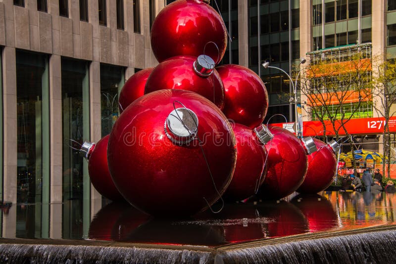 Nueva York adornó para la Navidad imágenes de archivo libres de regalías Nueva York adornó para la Navidad imágenes de archivo libres de regalías