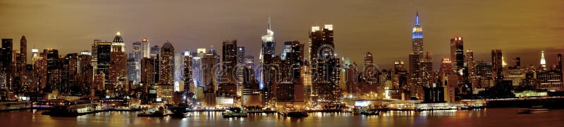 Nueva York Manhattan en la noche