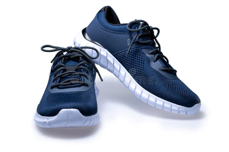 Oceanía choque patio Nueva Zapatillas De Deporte De Color Azul Oscuro Foto de archivo - Imagen  de atleta, lona: 201661998