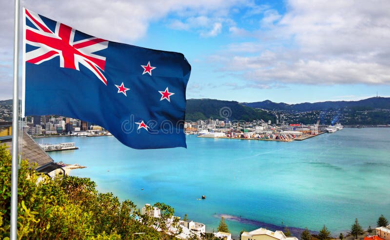 Nueva Zelanda - bandera - Wellington Nueva Zelanda - bandera - Wellington