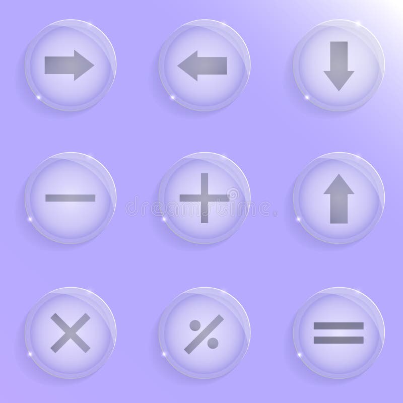 Nueve iconos de cristal libre illustration Nueve iconos de cristal libre illustration