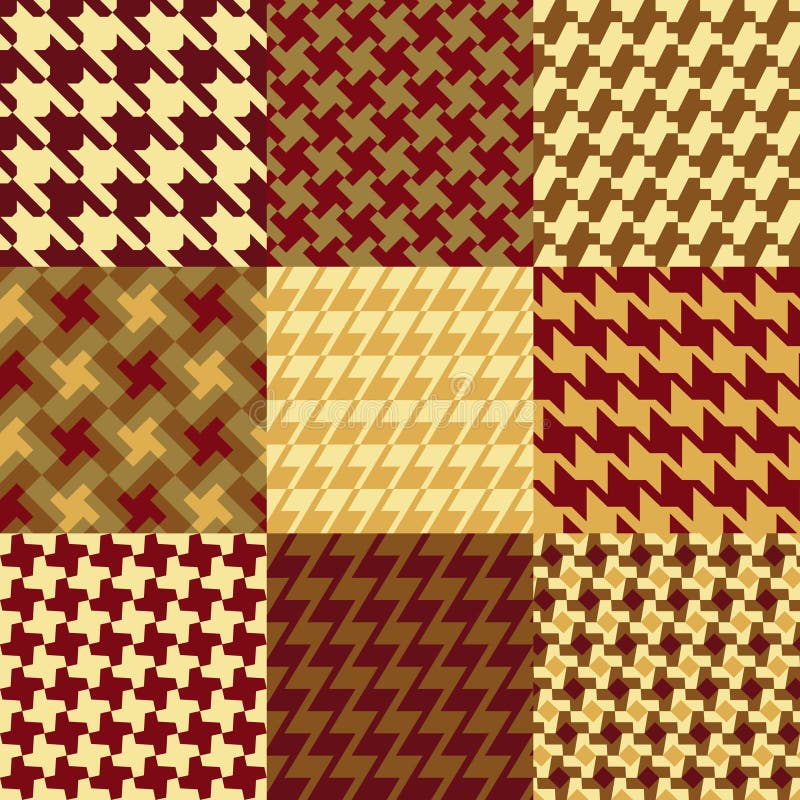 Nueve modelos de Houndstooth libre illustration Nueve modelos de Houndstooth libre illustration