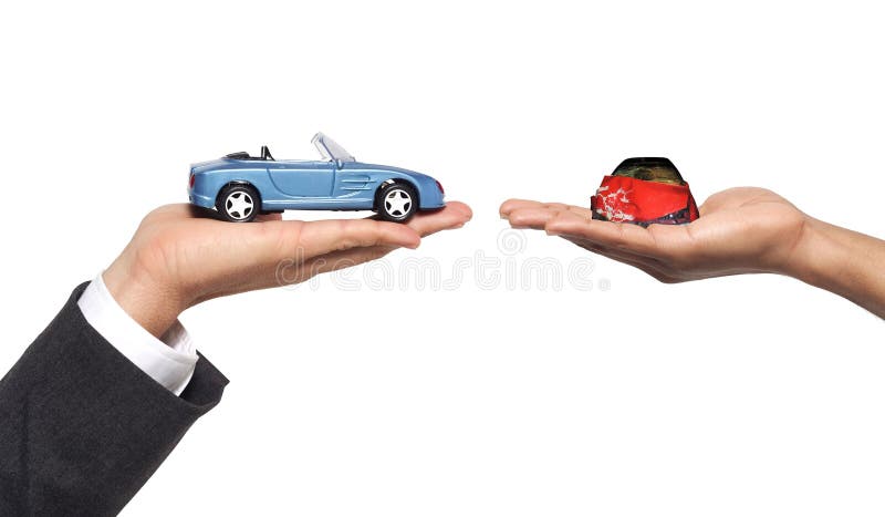 Nuevo coche después del accidente imágenes de archivo libres de regalías Nuevo coche después del accidente imágenes de archivo libres de regalías