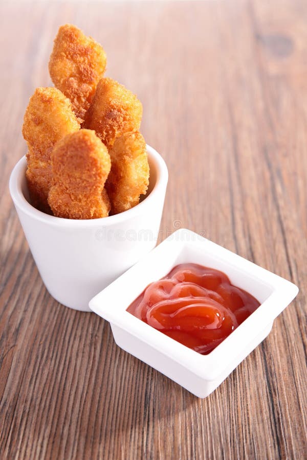 Nugget and ketchup stock photo. Image of lunch, chicken 75571762
