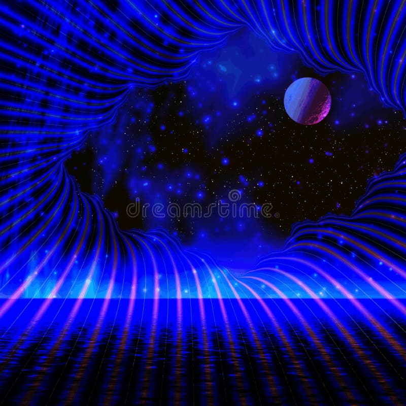 Nuit de l'espace illustration de vecteur