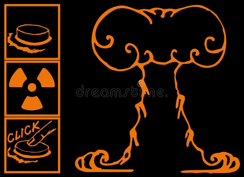 Nuke cartoon stock vector. Illustration of energy, fallout - 13024315