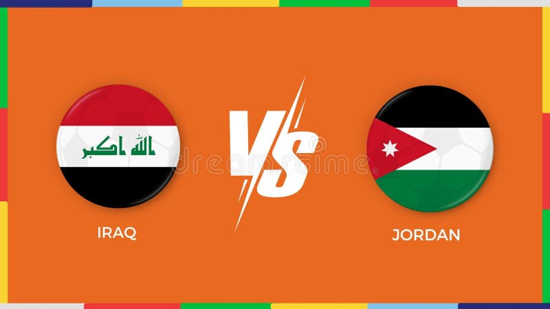 Bandera de la república bahréin 15Iraq vs Corea del Sur en círculo para bandera deportiva. ilustrador vectorial libre illustration