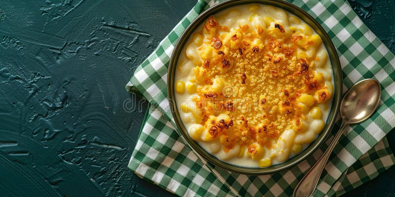 Delicioso Macarrones con Queso al Horno ilustración del vector