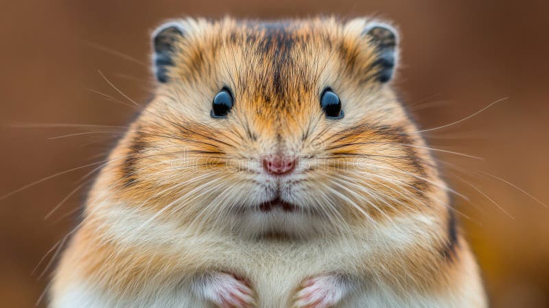 Adorabilul Hamster Închide Portretul Arată Fața Pufoasă vector illustration