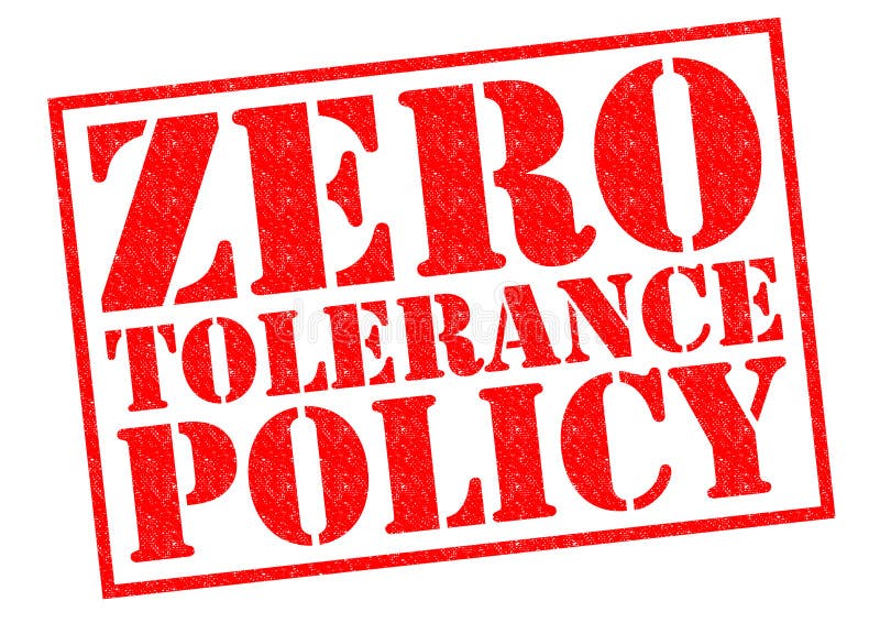 NULLTOLERANZ-POLITIK lizenzfreie abbildung