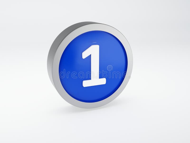 Number 1 web icon stock illustration