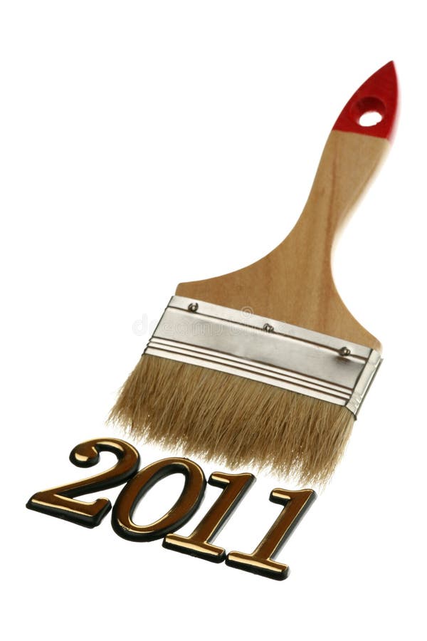 Number 2011 and brush