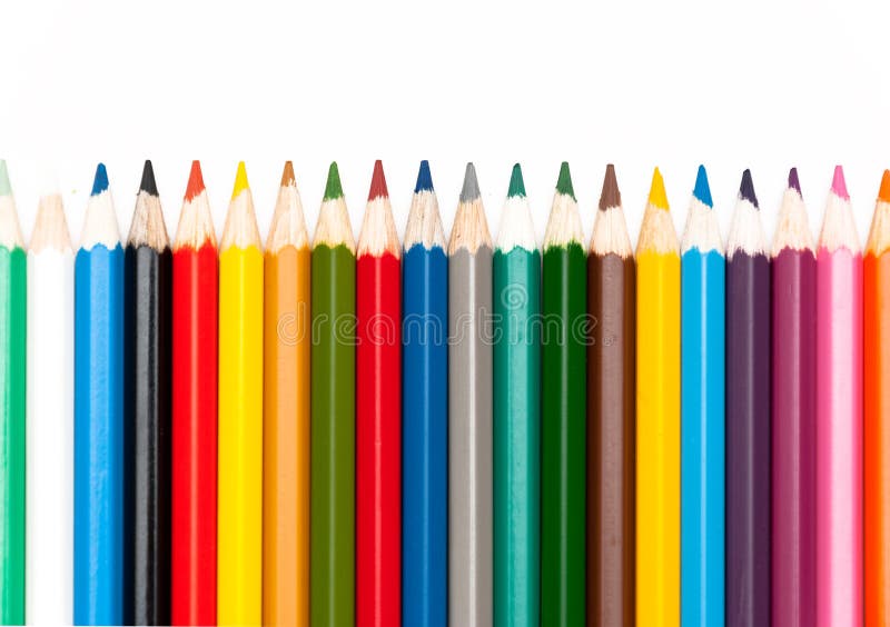 Number of colored pencils stock photo. Image of writing 21036456