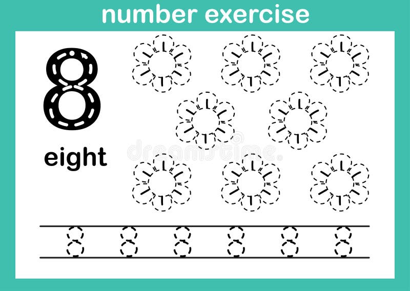 Number eight exercise royalty free illustration