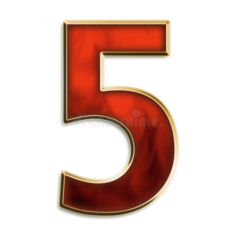 Number 5 Fiery Border Stock Illustrations – 25 Number 5 Fiery Border ...