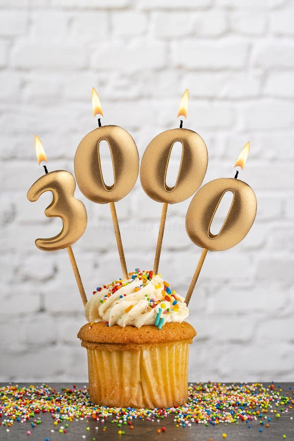Candle number 3000 - Number of followers or likes. 3000 followers illustrations