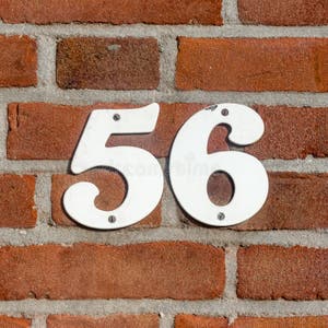 House Number 56 Stock Image Image Of Number Symbol 141233669
