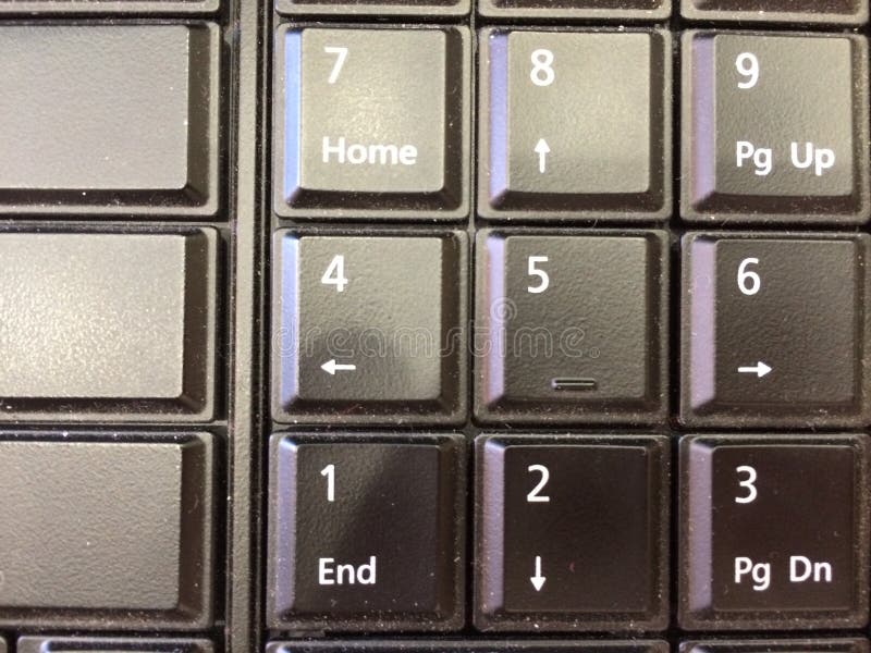Number Keypad on Keyboard on Computer Stock Image Image of desk