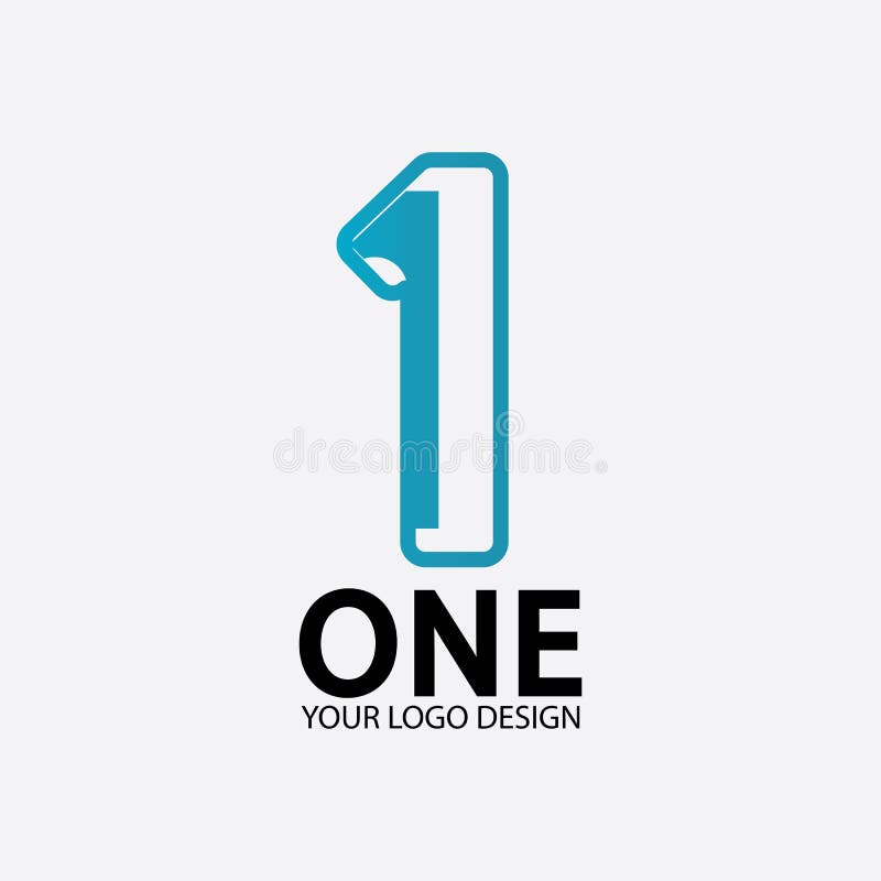 Number 1 Logo Vector Icon Design Template Stock Vector - Illustration ...