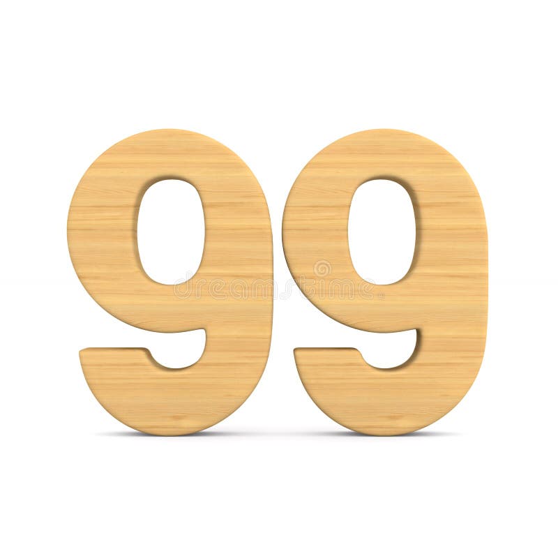 Number Seven on White Background. Isolated 3D Illustration Stock